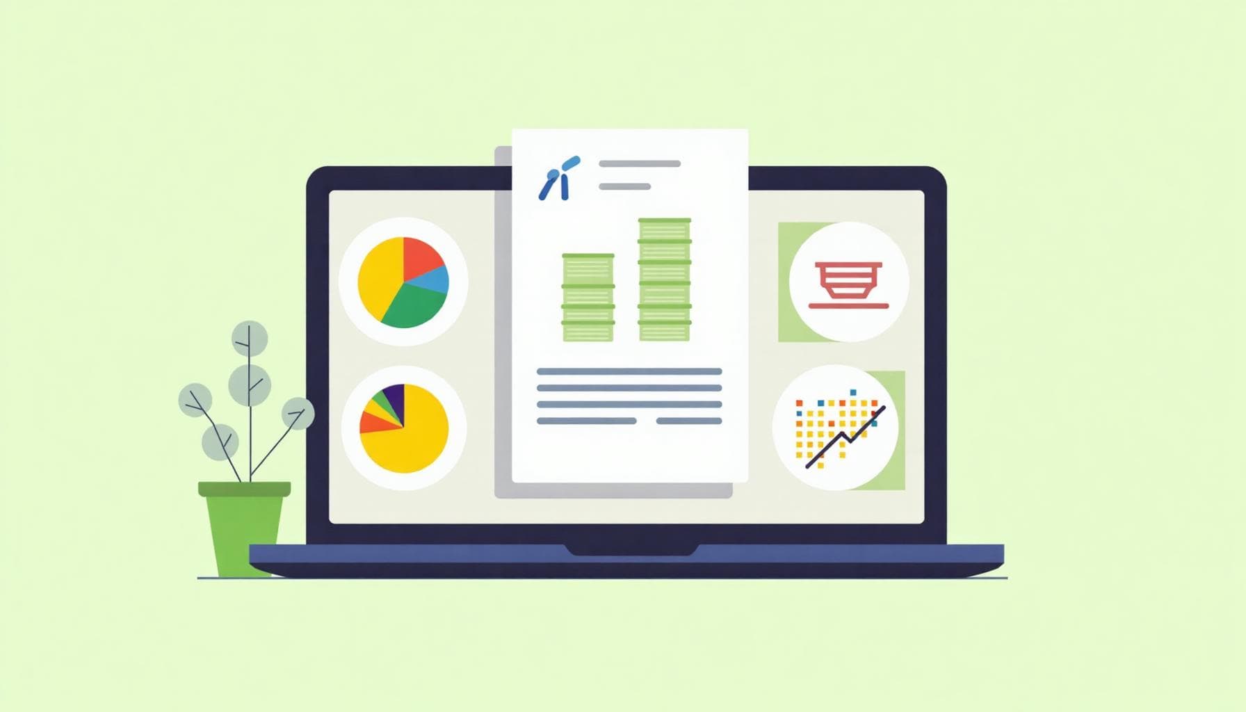Bank statement budgeting illustration